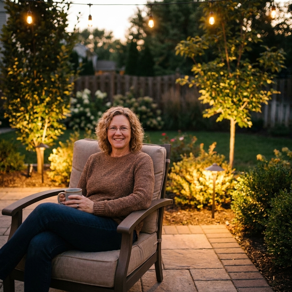 Uplighting and Path Lights That Frame Your Patio