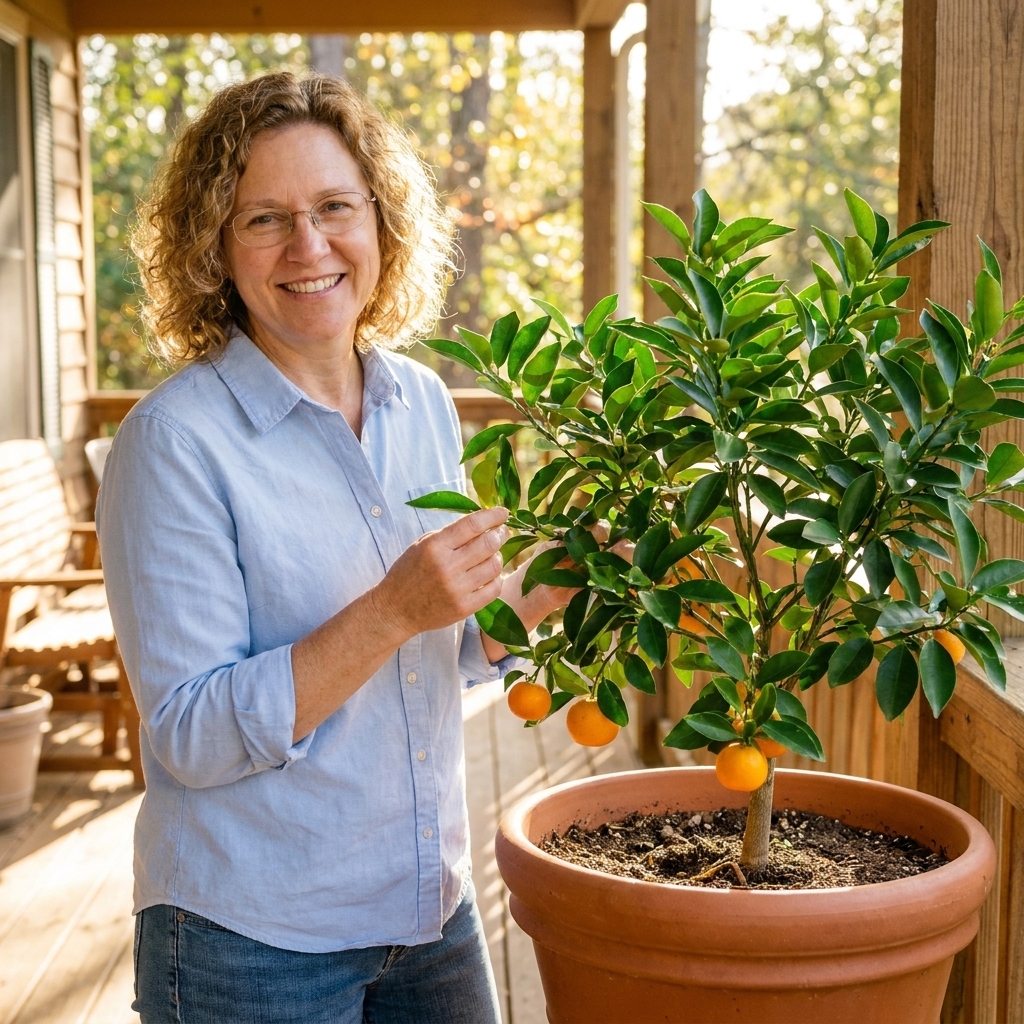 Dwarf Trees in Patio Pots
