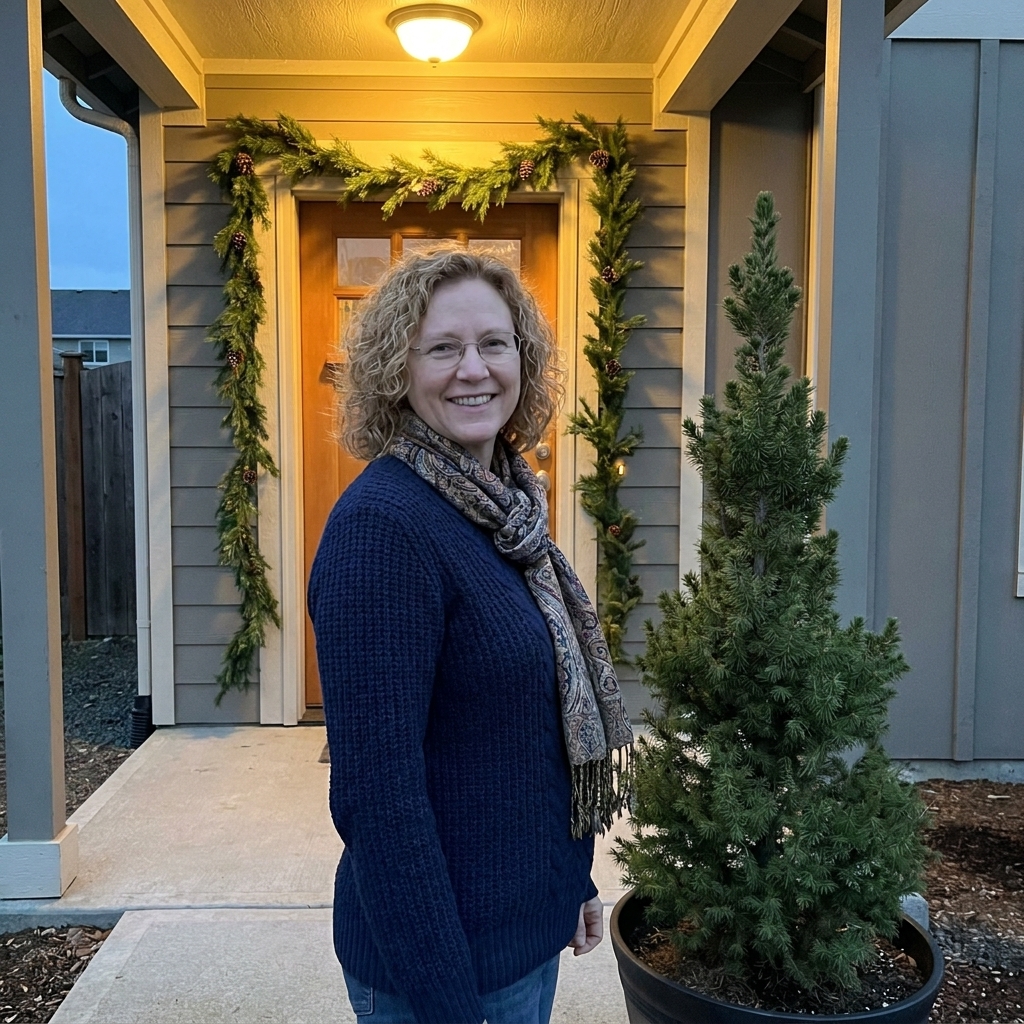 Small Front Porch Christmas Decor Without Clutter