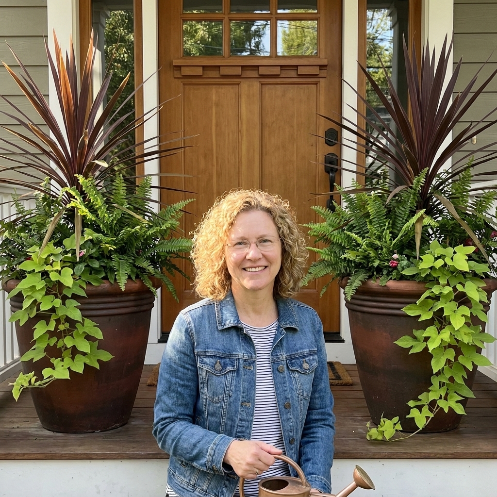 Thriller, Filler, Spiller Front Porch Planters